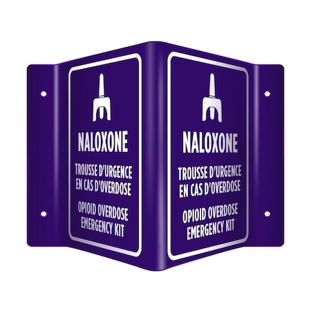 Naloxone Opioid Overdose Emergency Kit 3D Sign  English  French